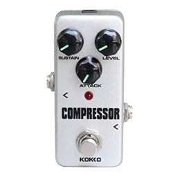 Generic 1 Pieza de Pedal de Efecto Compresor Mini Blanco Verdadero Bypass Pedal de Efecto de Caja de Apoyo para Guitarra de Bajo de Instrumento Musica características