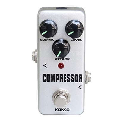 Generic 1 Pieza de Pedal de Efecto Compresor Mini Blanco Verdadero Bypass Pedal de Efecto de Caja de Apoyo para Guitarra de Bajo de Instrumento Musica