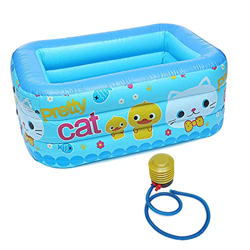 2/3 Lugares 130/150 Niños Bañera Bañera Bebé Inicio Cojín Piscina Inflable Plaza Niños Piscina con Bomba al Aire Libre (Color : 2layer 150cm Pump) en oferta