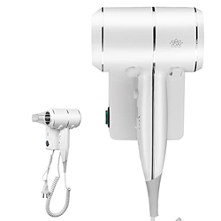 QL Secador de Pelo de Pared con Iones y Protección de Temperatura, 2000W, Secador con Soporte y Puerto USB, para Casa, Hotel, Color Blanco características