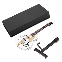 MOH Guitarra en Miniatura de 5 Pulgadas, réplica de Guitarra eléctrica en Miniatura Blanca de 5 Pulgadas con Modelo de Instrumento de Caja precio