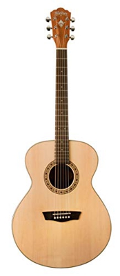 Washburn Guitarra acústica de 6 cuerdas, derecha (WG7S-A)