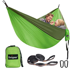Unigear Hamaca para Acampar 320 x 200 cm para 2 Personas, Hamaca Aoble Portátil Ligera de Nylon Paracaídas con Correas para Mochilero, Camping, Viajes precio