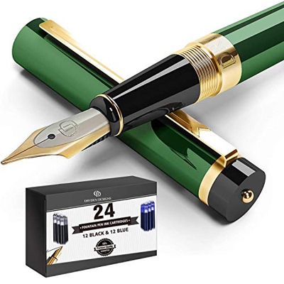 Dryden pluma estilográfica (Verde Esmeralda) clásico moderno edición limitada