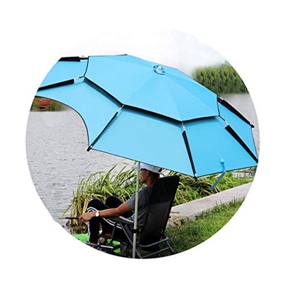 HLMBQ 200/220/240/260cm Sombrilla Playa/Parasol para terraza/Balcón Pantalla,Inclinable Plegable 360° Giratoria antiviento Pescar Camping Exteriores