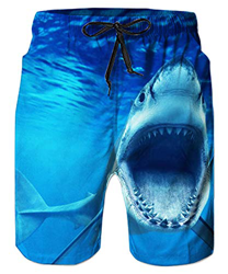 ALISISTER Bañadores de Natación Hombre 3D Gracioso Tiburón Pantalones Corto Poliéster Secado Rápido Ligero Swim Shorts M en oferta