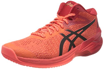 Asics Sky Elite FF MT Tokyo, Indoor Court Shoe Hombre, Sunrise Red/Eclipse Black, 46.5 EU