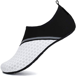 SAGUARO Hombre Mujer Zapatos de Agua Playa Escarpines Zapatillas de Deportes Acuáticos Buceo Surf Snorkel Yoga Piscina, Blanco 38/39 en oferta