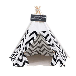 Tienda para mascotas con cojín, Tipi extraíble y lavable para mascotas para perros y gatos, tienda de campaña de tela de algodón portátil con cojines, precio