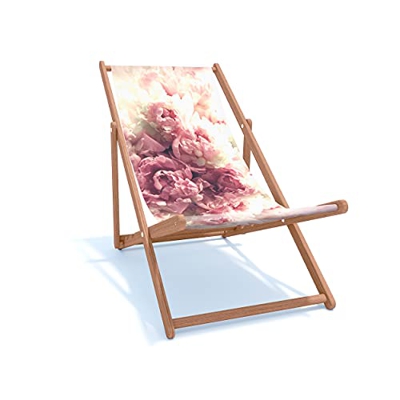 Holtaz Tumbona Madera Hamaca Plegable Silla Playa Ajustable en 4 Posiciones con Material Desmontable Jardín Piscina Bares Cafeterías Hoteles hasta 130