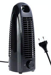 Opus 2 Ventilador de torre silencioso – Ventilador de mesa compacto retro para casa, oficina y dormitorio – Ventilador de metal con 2 velocidades (osc precio