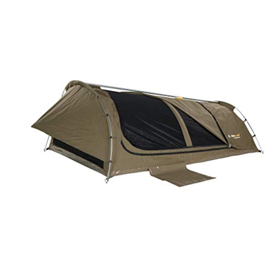 OZtrail Mitchell Discovery Double Khaki Swag - Tienda Doble Australiana con colchoneta de 5cm incluida. 145x210cm Altura 85cm 330 gsm SatProof 600+ Ri