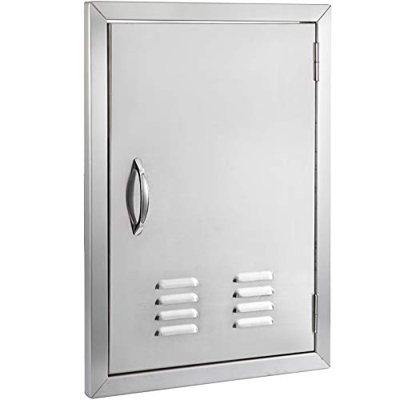 VEVOR Puerta de Acero Inoxidable para Cocina al Aire Libre 43,2 x 60,9 cm, Isla para Asador y Cocina para Exteriores, con Tamaño del Recorte de 37,3 x