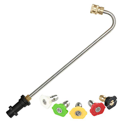 Frunimall Limpiador de canalones para Karcher K2 K3 K4 K5 K6 K7, varilla de lavado a presión con 5 boquillas de pulverización para lavadora a presión  precio