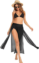 Falda Larga para Mujer Verano Pareo Boho Split Color Sólido Fiesta Skirts Vestido de Playa Casual Bikini Bañador características