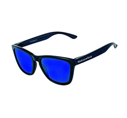 Gafas de Sol Polarizada Adultos Unisex Hombre y Mujer con Montura Negro Mate y Lentes Espejadas AZUL ULTRAMAR. precio