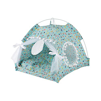 Casitas para Gatos Mascota Tiendas de campaña Casa de Perro Cama Interior Cama para Perro con sombrilla Casa de Perrito Plegable Cama de Gato Medium,g