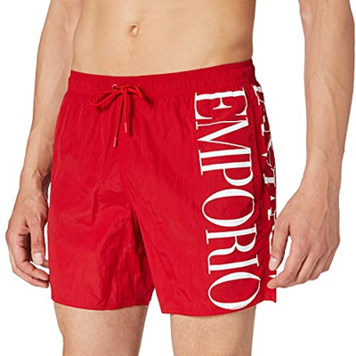 Emporio Armani Swimwear Boxer Eco Conscious New Basics Traje de baño, Black, 54 para Hombre