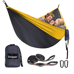Unigear Hamaca para Acampar 320 x 200 cm para 2 Personas, Hamaca Aoble Portátil Ligera de Nylon Paracaídas con Correas para Mochilero, Camping, Viajes precio
