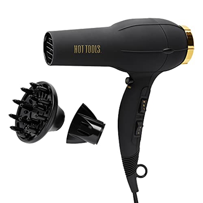 Hot Tools Pro Signature HTDR5577UKE - Secador iónico turbo de 2000 W (tecnología iónica; 3 ajustes de calor y 2 velocidades; ligero; resultados profes