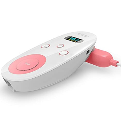 Kongqiabona-UK Monitor de frecuencia cardíaca de Embarazo fetal Mejorado con Doppler fetal, Detector de frecuencia cardíaca fetal para bebés, Pantalla