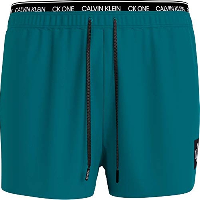 Calvin Klein Short Double WB Baador para Hombre, Seans Verde Azulado, L