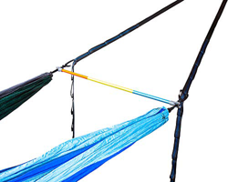ENO Fuse Tandem Hamaca Sistema Color Retro Tri Lightwieght Fusibles Barras Esparcidor de Fusibles, Dos Hamacas Lado a Lado Dac Grren Aleación de Alumi características