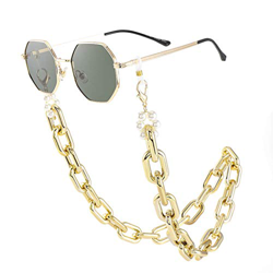 Bohend Moda Perlas Cadena de gafas de sol Oro Cadena de mascarilla Mujer Cadena de anteojos Accesorios para gafas por Anteojos y mascarillas en oferta