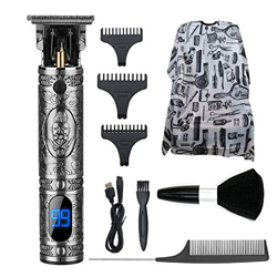Anself*f Cortapelos para hombre, USB, cortapelos eléctrico con pantalla LCD, accesorios de coordinador, impermeable, recargable profesional, 3 peines  características