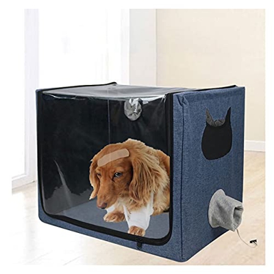 Oxígeno para mascotas perro gato animal UCI Jaula de la caja, mascotas atomización Nido 60x40x46cm, Grande MASCOTA Brooder Nursery, Puppy Nncubator pa