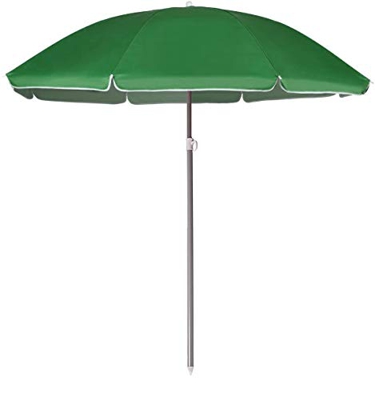 Arcoiris Sombrilla Plegable 160CM, Parasol de Aluminio Protección Solar UPF+50, Sombrilla Jardín, Protección Solar (160cm Verde)