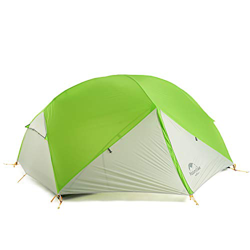 Naturehike Mongar Tienda de Mochilero de Silicona Ultraligera 20D para 2 Personas para Ciclismo, Senderismo, Acampada (20D Verde y Gris) precio