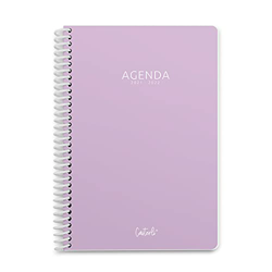 Casterli-AGENDA ESCOLAR 2021-22 BASIC Color Lila, Semana Vista, Vertical, Tamaño ~A5, Papel 70g, Cubierta Polipropileno Opaco, Colores surtidos, 148 x precio