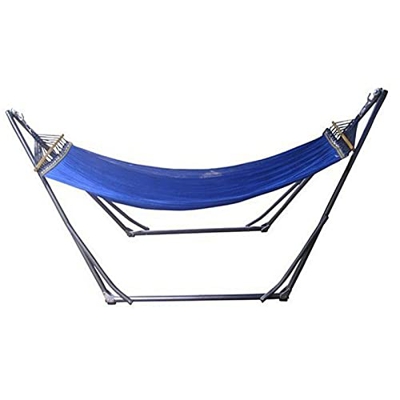 Hamaca para Camping Hammock Hamaca De Acampada Hamaca Tejida con Soporte De Acero para Ahorro De Espacio Conveniente Hamaca Interior Y Al Aire Libre P