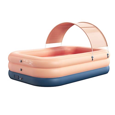 Bañeras con jacuzzi Bañera Bañera Inflable Plegable Piscina Inflable Automática Patio Al Aire Libre Piscina Grande (Color : Pink, Size : 260 * 160 * 6