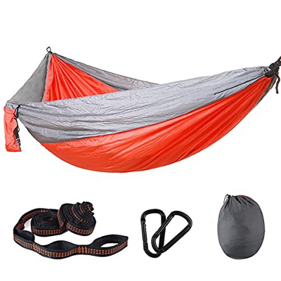 Hamaca para Camping Hammock Hamaca Camping Cómoda Hamaca De Giro Portátil Con Correas De árboles Y Bolsa De Transporte Hamaca De Nylon Para Viajes, Pl