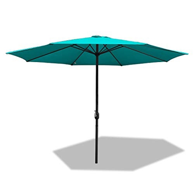 BMOT Parasol, Sombrilla Plegable, Sombrilla UV UPF 40+, Sombrilla Impermeable Protección Solar para Jardín, Balcón y Terraza (Azul Cielo)