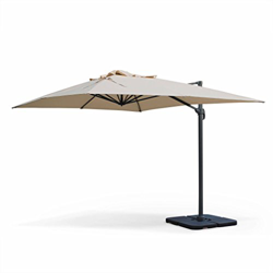 Alice's Garden Sombrilla, Parasol excentrico Rectangular, Antracita Beige, 300x400cm, Base giratoria - St Jean de Luz en oferta