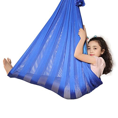 TANGIST Silla Columpio sensorial for niños Incluye Hardware, Cojín de Aire - Columpio Interior for Dormitorio Infantil o Sala sensorial (Color : Blue,