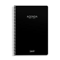 Casterli-AGENDA ESCOLAR 2021-22 BASIC color Negro, Semana Vista, Vertical, Tamaño ~A5, Papel 70g, Cubierta Polipropileno Opaco, Colores surtidos, 148  precio