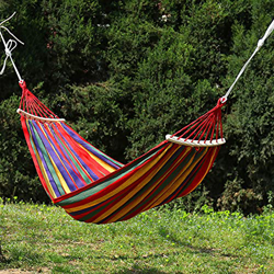 T-Day Hamaca para Camping Hammock Swing Hamaca Arco Iris Lienzo Hamaca Niño Adulto Grande Hamaca Portátil Patio Balcón Patio Jardín Capacidad De Carga características