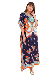 Looking Glam Túnica caftán para Mujer, tamaño Largo Naranja 46-52 características