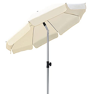Seedforce Sombrilla redonda de 200 cm, plegable, para jardín, mercado, protección UV UPF 50+, resistente a la lluvia, para terraza, jardín, balcón y t