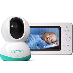 Aycorn Vigilabebés con Cámara, Pantalla Full HD de 5"(720p), Audio Bidireccional y Visión Nocturna características