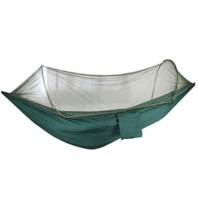 Anjing Hamaca de camping totalmente automática de apertura rápida Hamaca con mosquitero de tela de nailon al aire libre Hamaca de doble anillo correa 