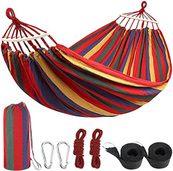 Hamaca doble 260 x 150 cm, 2 personas, gran antioxidante brasileño con barra de separación, carga 300 kg, para camping, jardín, con bolsa de transport en oferta