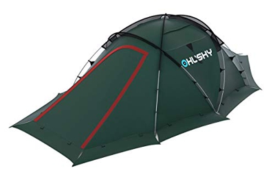 Husky - Tienda de campaña para 3-4 personas, color verde, geodad, muy resistente al viento.