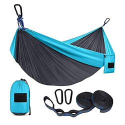 T-Day Hamaca para Camping Hammock Hamaca De Acampar Ligera Portátil Portátil Hamaca Nylon Paño para Paracaídas Colgante Persona Persona Doble Hampo pa precio
