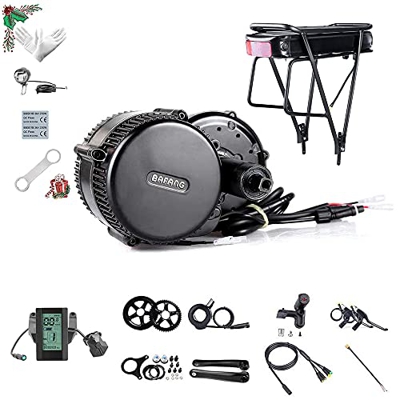 Bafang BBS01B 36V 350W Kit Mid Drive Juego de conversión de Bicicleta eléctrica Kit de Motor Central de Ebike sin o con Batería de Cuadro 10/15.6/19.2
