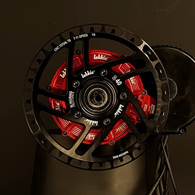 BMC-World Lekkie Bling Ring - Juego completo de 40T para Bafang BBS01 y BBS02, piñón de cadena, funda de disco, espaciador, bicicleta, bicicleta eléct